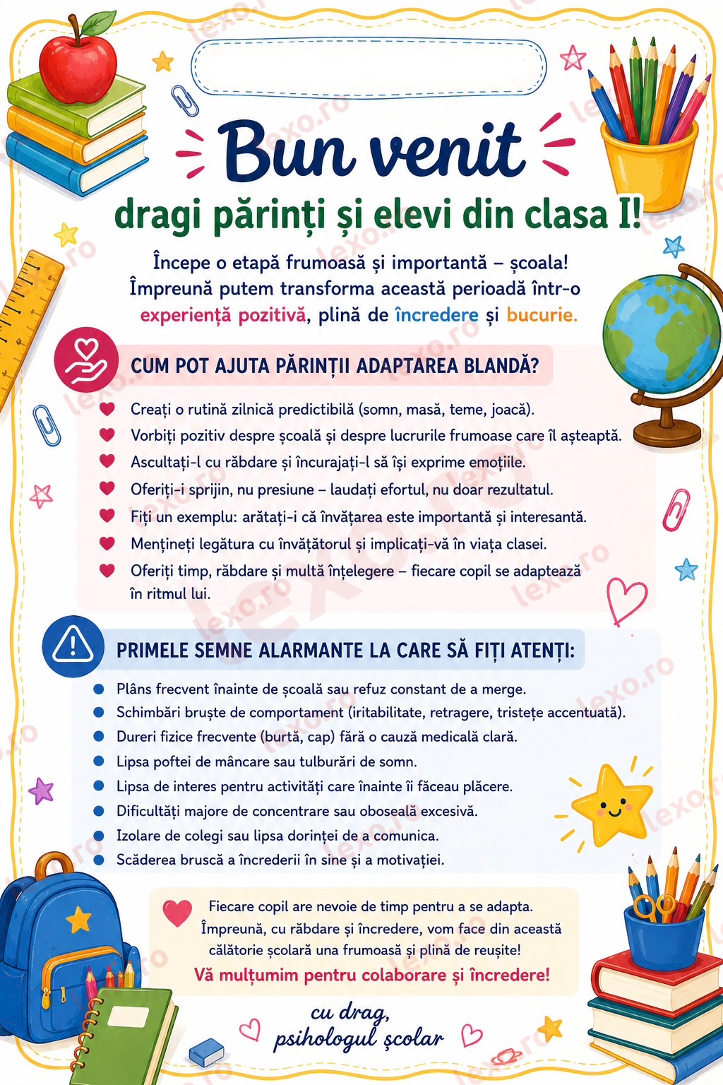 Pliant informativ pentru părinți